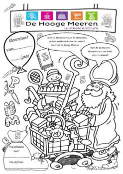 Sinterklaas kleurplaat De Hooge Meeren
